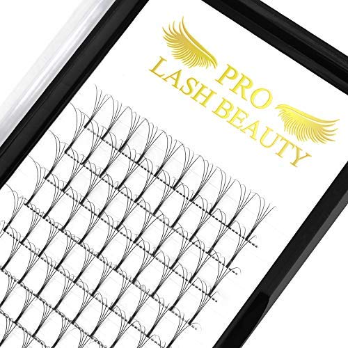 Premade Volume Eyelash Extensions 4D-C-0.07-12 Long Stem C D Curl Fans 0.07 0.10 (4D-C-0.07, 12 mm)