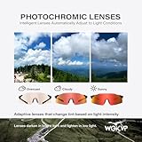 WGKVP Photochromic Cycling Sunglasses - UV400 Protection for Men & Women, Ideal Glasses for Running & Outdoor Sports