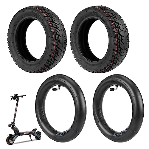 LUCK4U (2 Pack) 80/65-6 Off Road Tire with Inner Tube Pneumatic Tyre for Nanrobot D6+ 2.0 D4+ 2.0 E-Scooter and other 80/65-6 Rear Front Wheel Tire Scooter