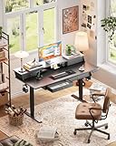 ErGear Standing Desk with Drawers, 63 x 30 Inches Height Adjustable Desk with Storage, Electric Sit Stand Desk, 4 Memory Preset Computer Home Office Desk with Cable Management Tray, Black