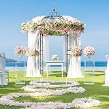 YITAHOME Birdcage Shape Garden Arch Arbors, 9.8'H x 6.8'W Pergola Pavilion for Climbing Plants Outdoor, Wedding Arches for Ceremony Party, Metal Garden Arbor for Patio, Backyard (Black)