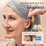 Hearing Aids for Seniors Rechargeable with Noise Cancelling, Hearing Amplifier with 5 Levels of Volume Adjustmen, Simple to Operate and Hear Clear Sound