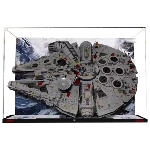 Acrylic Display Case for Giant Lego 75192 Ultimate Millennium Falcon Blocks Model,Building Model Set,Dust&Moisture Resistant&Decoration, Display Case Compatible with Lego 75192(Case Only)