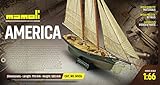 Mamoli MV26 - Yacht America - Wood Plank-On-Bulkhead Model Ship Kit - Scale: 1/66 Length: 790 mm (31"), Height: 580mm (23")