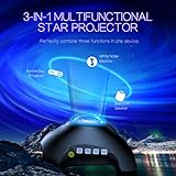 Northern Galaxy Light Aurora Projector with 33 Light Effects, Night Lights LED Star Projector for Bedroom Nebula Lamp, Remote Control, White Noises, Bluetooth Speaker for Parties (Jet Black)