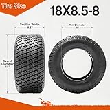 HALBERD 2 PCS 18x8.50-8 Lawn Mower Tires 4PR Turf Saver Lawn & Garden Tires for Garden Tractor Riding Mower, Tubeless