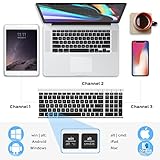 iClever BK10 Bluetooth Keyboard, Multi Device Keyboard Rechargeable Bluetooth 5.1 with Number Pad Ergonomic Design Full Size Stable Connection Keyboard for iPad, iPhone, Mac, iOS, Android, Windows