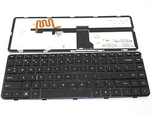 Replacement Backlit Keyboard with Frame for HP Pavilion DV5-2000 DV5-2100 DV5-2200 DV5T DV5T-2000 DV5T-2100 DV5T-2200, US Layout Black Color