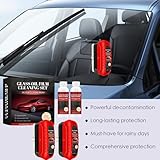 Oil Film Cleaning Brush for car Windows 2025 New Glass Coating for Windshield Glass Oil Film Remover, Strong Front Windshield Remover for Windshield Improves Clarity and Visibility 2Pack