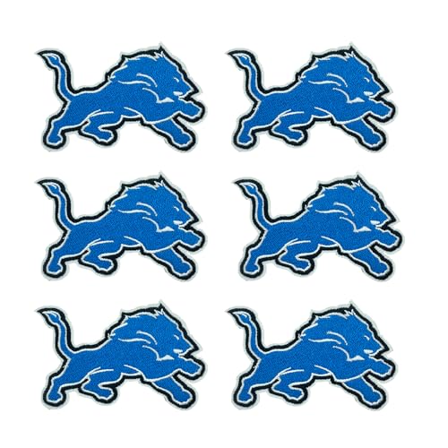6 Pcs Sports Styles Embroidered Patches for Lions Sew On/Iron On Patch Applique for Clothes, Dress, Hat, Jeans, DIY Accessories (SPORTS04)