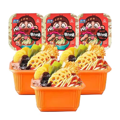Yumei Instant Hotpot Self-Heating 425g, Pack of 3 (Spicy & Hot)