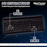 Blank or Visible Keys | Mechanical Wired PC Keyboard for Home, Office, Gaming | Shine Through Keycaps with Custom Key Lighting | Backlit White LED with Show/Hide Light Up Keys | Silent Linear Switches