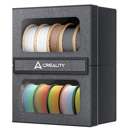 Creality Filament Storage Box, 2 Tier Storage Rack for 10 Spools of 1kg Filament, 3D Printer Consumables Container for PLA/PETG/ABS/TPU/UV Resin and More