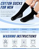 Skicuff 24 Pairs Cushioned Crew Socks for Men Breathable Athletic Socks Bulk Outdoor Sports for Men 6-13 Work Running