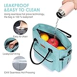 Insulated Lunch Bag for Women Men,Adult Lunch Box for Women with Adjustable Shoulder Strap,Portable Large Lunch Tote Bag for Office Work Picnic Beach,Reusable Lunch Cooler Bag