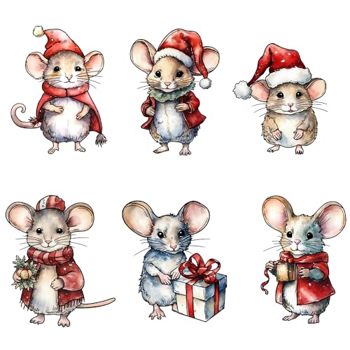 LZBRDY Christmas Little Mouse Clear Stamps & Metal Dies Set for Scrapbooking Card Making