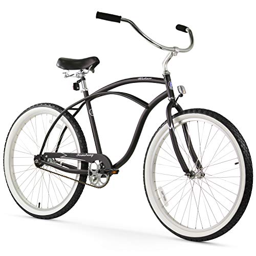 Firmstrong Urban Men's Beach Cruiser Bike, Single Speed Bicycle, 26 Inch Wheels, Matte Black
