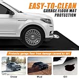 Loninak Garage Floor Mat 7'9"x18' Garage Containment Mat for Winter Garage Floor Protection Mat for All Seasons Garage Water Barrier Snow Melting Mat Middle Size Cars