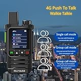 2-Pack Ruyage Walkie Talkies with Sim Cards - Handheld PoC Two Way Radios Unlimited Range - Rechargeable PTT Push to Talk Over Cellular Radio Long Range (X20)