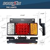 Boursin 12V LED Tail Light For Isuzu NPR NPRHD NKR NHR NRR FSR FRR GMC W Series Elf Truck Rear Lamp 1984- Taillight Assembly Waterproof level IP66 (Pair) Plastic