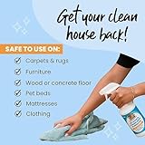 FurryFreshness Extra Strength Cat or Dog Pee Stain & Permanent Odor Remover + Smell Eliminator -Removes Stains from Pets & Kids Including Urine or Blood- Lifts Old Carpet Stains- (2 Pack)