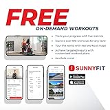 Sunny Health & Fitness Electromagnetic Recumbent Cross Trainer Exercise Elliptical Bike w/ Arm Exercisers, Easy Access Seat & Exclusive SunnyFit® App Enhanced Bluetooth Connectivity - SF-RBE4886SMART