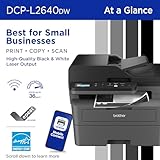 Brother DCP-L2640DW Wireless Compact Monochrome Multi-Function Laser Printer with Copy and Scan, Duplex, Mobile, Black & White | Includes Refresh Subscription Trial(1), Amazon Dash Replenishment Ready