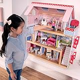 KidKraft Chelsea Doll Cottage Wooden Dollhouse with 16 Accessories, Working Shutters, for 5-Inch Dolls