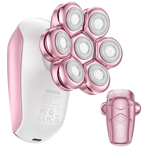 SHPAVVER Electric Razors for Women Legs: Rechargeable Body Shaver - Waterproof Wet Dry Hair Remover - Trimmer for Lady Face Underarms Pubic