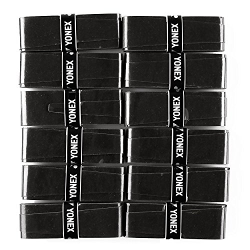 YONEX Overgrip Super GRAP 12er Tennis Racket Grip, Black, Standard Size
