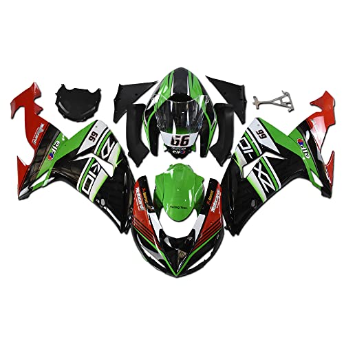 MC Green Black Red Fairing Fit for Kawasaki Ninja 2006 2007 ZX10R ZX-10R Injection Mold ABS Plastics New Bodywork 06 07 M48