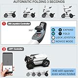 ROBOOTER® X40 Intelligent Electric Powered Wheelchair Device, Automatic Folding, Remote Controlled, Smart, Compact Heavy Duty Mobile, Powerful Dual Motor, Foldable Portable Motorized Mobility Scooter