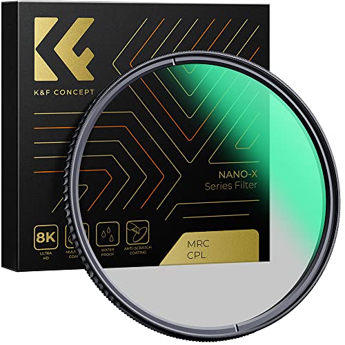 K&F Concept 82mm Circular Polarizers Filter Polarizing Filter 28 Multi-Layer Coated Super Slim High Definition CPL Lens Filter (Nano-X Series)