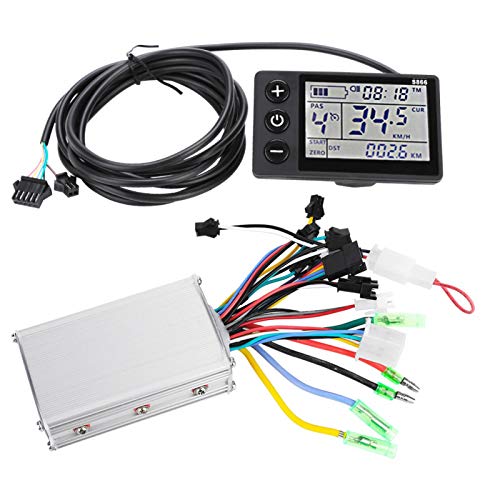 Electric Controller Box Motor Brushless Controller,24V-48V Electric Scooter Brushless Controller Kit with LCD Display Panel,Waterproof Scooter Motor Controller,for Electric
