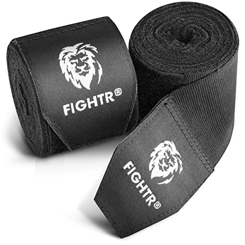 FIGHTR® Boxing Handwraps 160 inches semi-Elastic Hand Wraps with Thumb Loop for Boxing, MMA, Muay Thai & Martial Arts