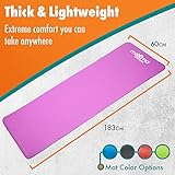 Maximo Exercise Mat - Multi-Purpose 183cm x 60cm Extra Thick Yoga Mats for Men, Women & Kids - Ideal for Pilates, Sit-Ups, Planks, Stretching, Push-ups & Exercise - Home Gym Accessories