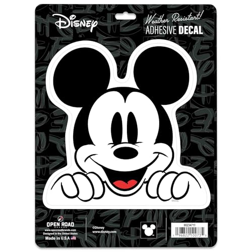 Disney Mickey Mouse Head Adhesive Vinyl Decal - Cute Mickey Mouse Sticker for Car - Great Gift Idea