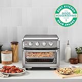 Cuisinart Air Fryer + Convection Toaster Oven, 8-1 Oven with Bake, Grill, Broil & Warm Options, Stainless Steel, TOA-70