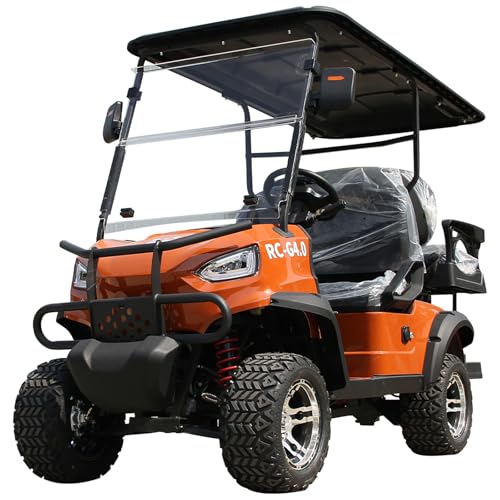 4 Passenger Electric Golf Cart with Battery, Intelligent Charging for 12 Hours Can Travel Up to 50 Miles, Spring Damping, Equipped with Reversing Image, Delivery, US Inventory
