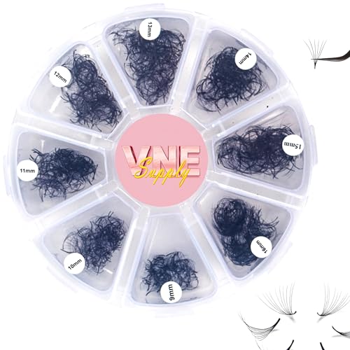 VNE Eyelashes 500 Fans Tray Volume Lash Extensions Mixed length | Premade Fans Eyelash Extensions | Mega Lash Extension | Promades Eyelash Fans | 3D, C Curl, 12mm