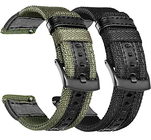 Olytop Galaxy Watch 46mm Bands, Galaxy Watch 3 45mm Band, Gear S3 Frontier Bands, 22mm Nylon Sports Replacement Strap Wristband for Samsung Galaxy Watch 46mm 2019/3 45mm/ Gear S3-2 Pack