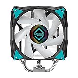 Iceberg Thermal IceSLEET G4 OC Black CPU Air Cooler 4 Nickel-Plated Heatpipes with ARGB 120mm PWM Fan for Intel and AMD AM5 and LGA1700 Compatible