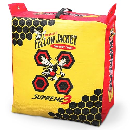 Morrell Outdoor Archery Bag Target w/ 2 Shooting Sides, Yellow Jacket Supreme 3, 28 Lbs - Bow and Arrow Accessories for Hunting, Training and Practice