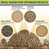 DUSPRO Recycle Premium Bonsai Soil Mix Ready to Use Pre-Mixed 5in1 with Akadama, Pumice, Vermiculite, and Peat Moss Professional Bonsai Potting Soil Mix 2 Qrt