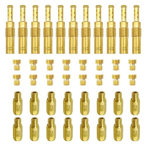 YGQ 43Pcs Carburetor Jet Kit for Keihin Nibbi carb Main Jet and Pilot Slow Jet 99101-393 99101-357 N424-21