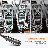 5MP Auto-Focus Endoscope, Teslong 3rd Generation USB Borescope with 5.0 Megapixel Inspection Camera, 16.5ft Waterproof Semi-Rigid Cable & Adjustable Led Lights Probe for Android Phone Windows MacBook