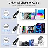 3 in 1 Multiple Charging Cord(3Pack 4Ft), Braided Multi Charger Cable Fast Charging Cable Universal USB Cable with Type C/Micro USB Port for Cell Phones, iPhone 16 15 14 13 Series, Tablets, More