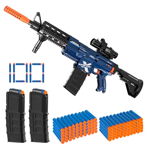 Electric Automatic Toy Gun for Toy Guns Sniper Soft Bullets [Shoot Faster] Burst Soft Bullets Toy Gun for Boys,Toy Foam Blasters & Guns with 100 Toy Sniper Darts for Kids