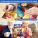 4 Pack 36 Large Piece Puzzles for Seniors,Dementia Puzzle Alzheimer's Activities for Seniors Dogs Parrots Cats Owls Easy Puzzle Memory Games for Seniors Gift for Elderly Seniors Adult