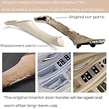 CHUANGHUI Car Door Handle Cover for BMW 5 Series F10 2011-2016 Interior Door Handles Replace Trim Cover 520i 528i 530i 535d 535i 550i (Beige White)